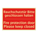 Rauchschutztür Bitte geschlossen /.../ - Fire protection door Please keep /.../