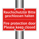 Rauchschutztür Bitte geschlossen /.../ - Fire protection door Please keep /.../