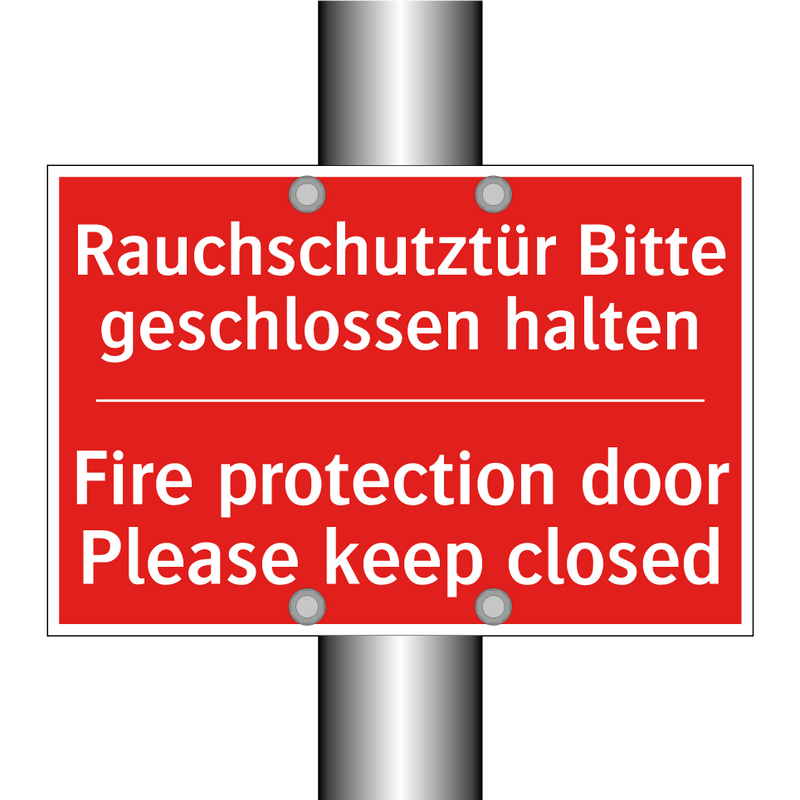 Rauchschutztür Bitte geschlossen /.../ - Fire protection door Please keep /.../