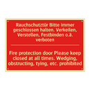 Rauchschutztür Bitte immer geschlossen /.../ - Fire protection door Please keep /.../