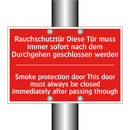 Rauchschutztür Diese Tür muss /.../ - Smoke protection door This door /.../