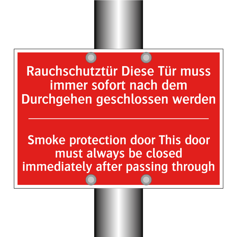 Rauchschutztür Diese Tür muss /.../ - Smoke protection door This door /.../