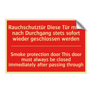Rauchschutztür Diese Tür muss /.../ - Smoke protection door This door /.../