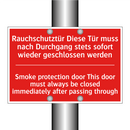 Rauchschutztür Diese Tür muss /.../ - Smoke protection door This door /.../