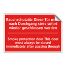 Rauchschutztür Diese Tür muss /.../ - Smoke protection door This door /.../