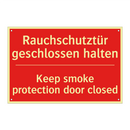 Rauchschutztür geschlossen halten/.../ - Keep smoke protection door closed/.../