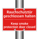 Rauchschutztür geschlossen halten/.../ - Keep smoke protection door closed/.../
