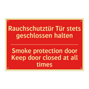 Rauchschutztür Tür stets geschlossen /.../ - Smoke protection door Keep door /.../