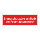 Brandschutztüre schließt bei Feuer automatisch