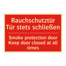 Rauchschutztür Tür stets schließen/.../ - Smoke protection door Keep door /.../