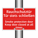 Rauchschutztür Tür stets schließen/.../ - Smoke protection door Keep door /.../
