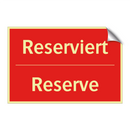 Reserviert - Reserve