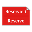 Reserviert - Reserve