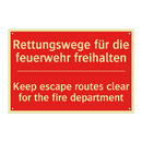 Rettungswege für die feuerwehr /.../ - Keep escape routes clear for the /.../