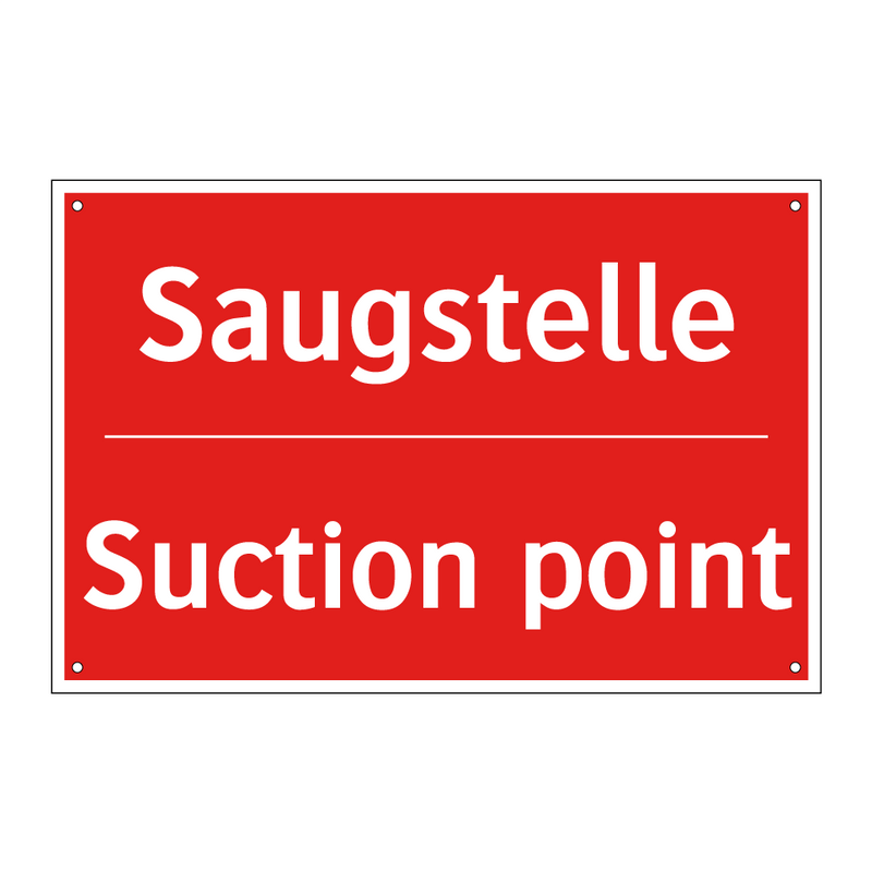 Saugstelle - Suction point
