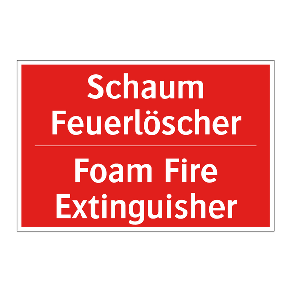 Schaum Feuerlöscher - Foam Fire Extinguisher