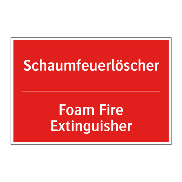 Schaumfeuerlöscher - Foam Fire Extinguisher
