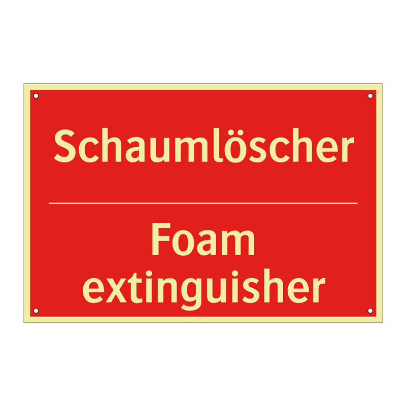Schaumlöscher - Foam extinguisher