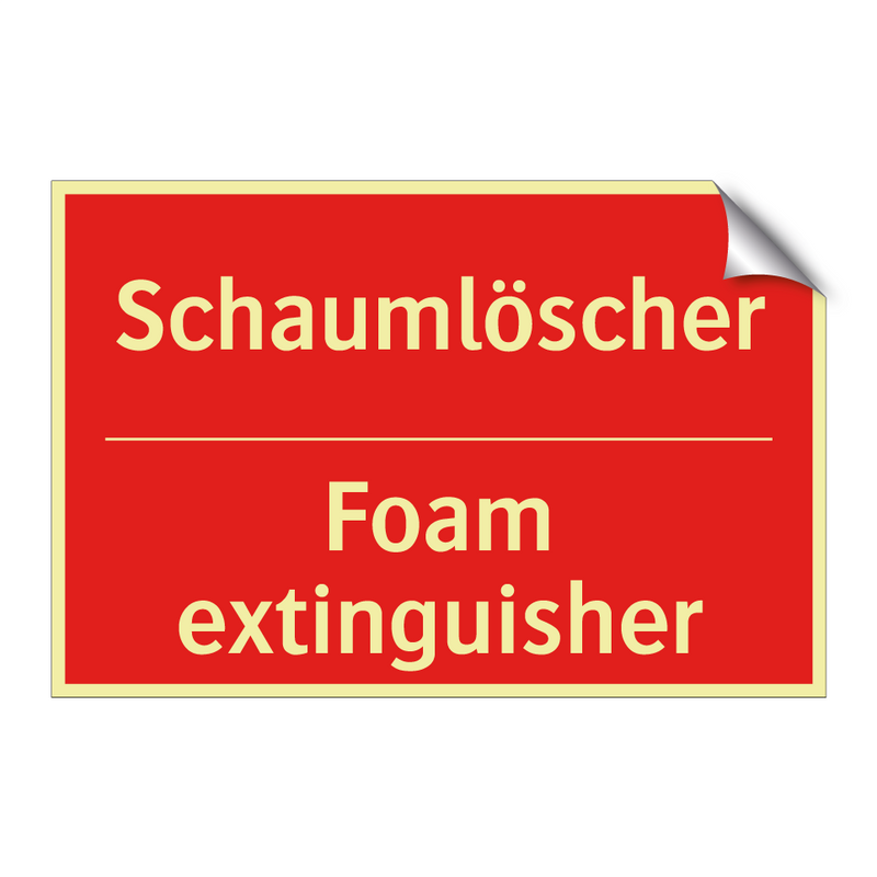 Schaumlöscher - Foam extinguisher