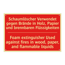 Schaumlöscher Verwendet gegen /.../ - Foam extinguisher Used against /.../