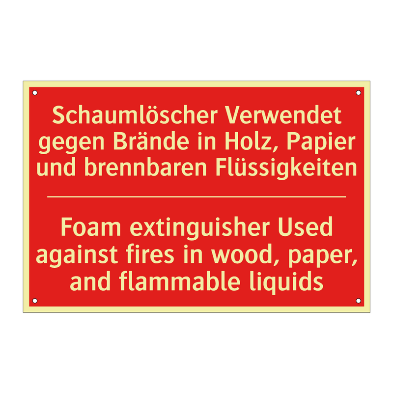 Schaumlöscher Verwendet gegen /.../ - Foam extinguisher Used against /.../