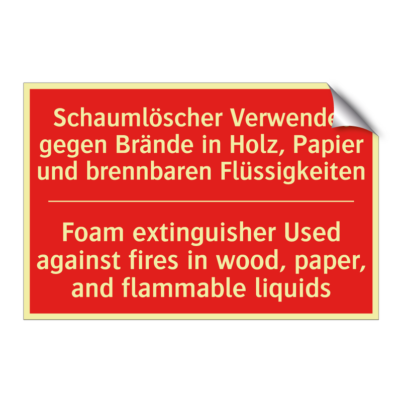 Schaumlöscher Verwendet gegen /.../ - Foam extinguisher Used against /.../