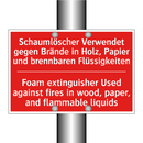 Schaumlöscher Verwendet gegen /.../ - Foam extinguisher Used against /.../