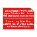 Schaumlöscher Verwendet gegen /.../ - Foam extinguisher Used against /.../