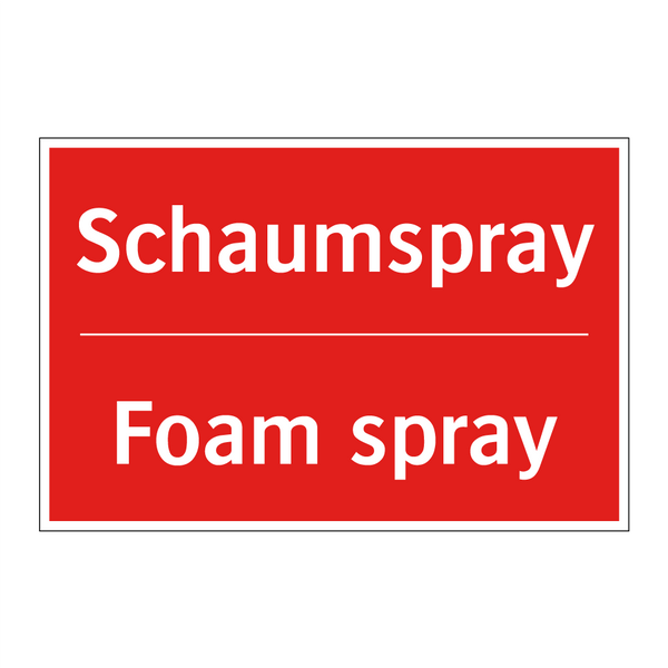 Schaumspray - Foam spray