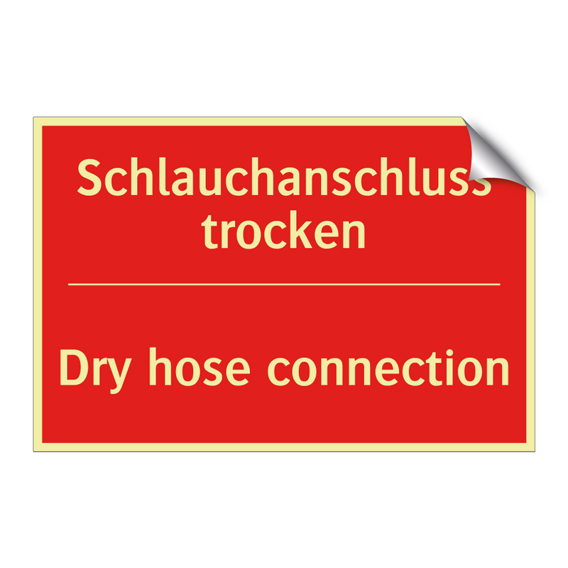Schlauchanschluss trocken - Dry hose connection