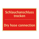 Schlauchanschluss trocken - Dry hose connection