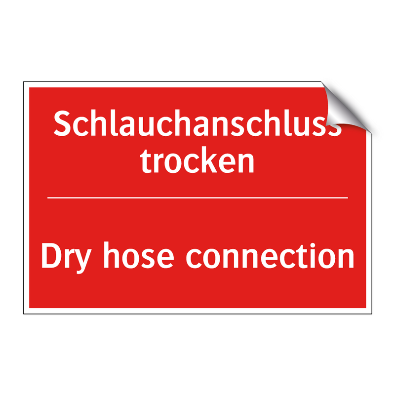 Schlauchanschluss trocken - Dry hose connection