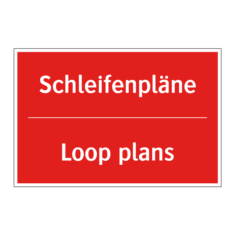 Schleifenpläne - Loop plans