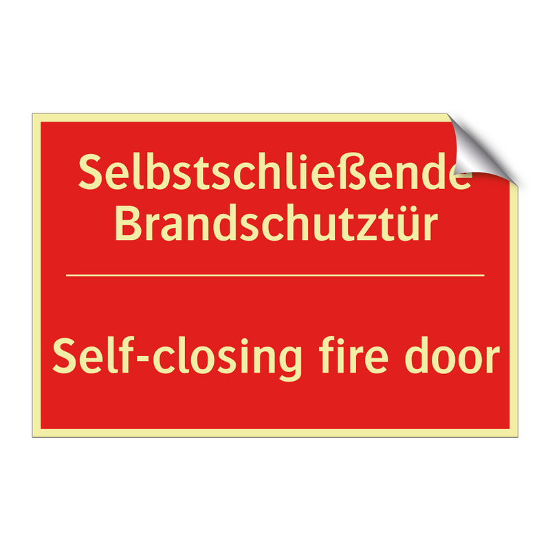 Selbstschließende Brandschutztür/.../ - Self-closing fire door