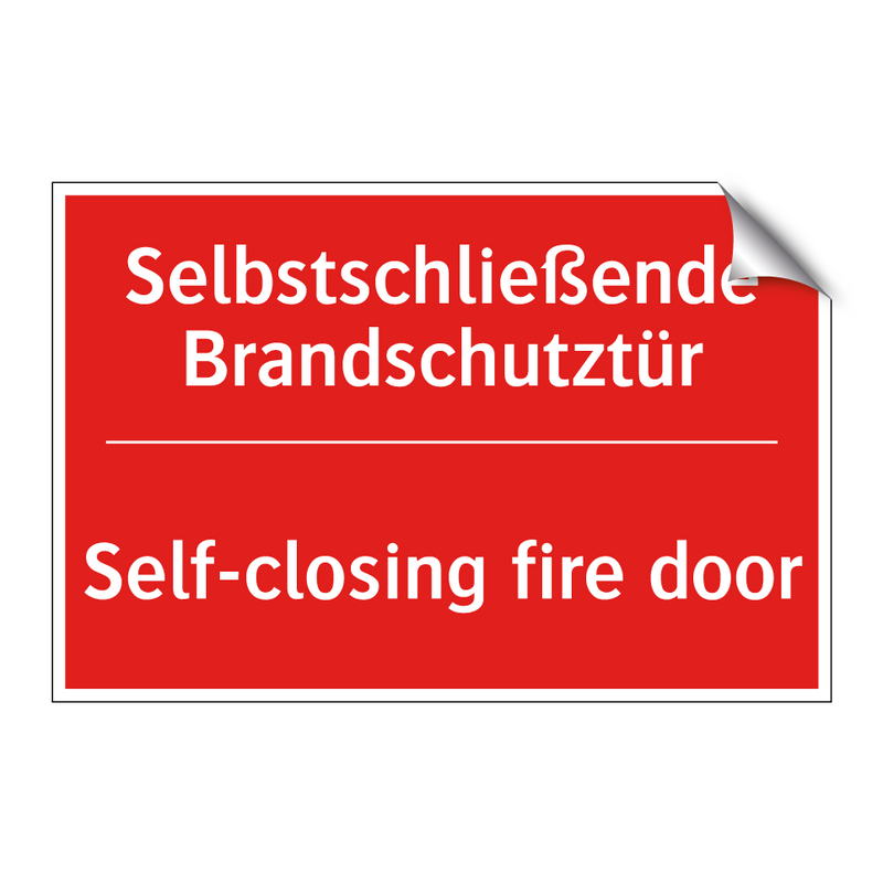 Selbstschließende Brandschutztür/.../ - Self-closing fire door