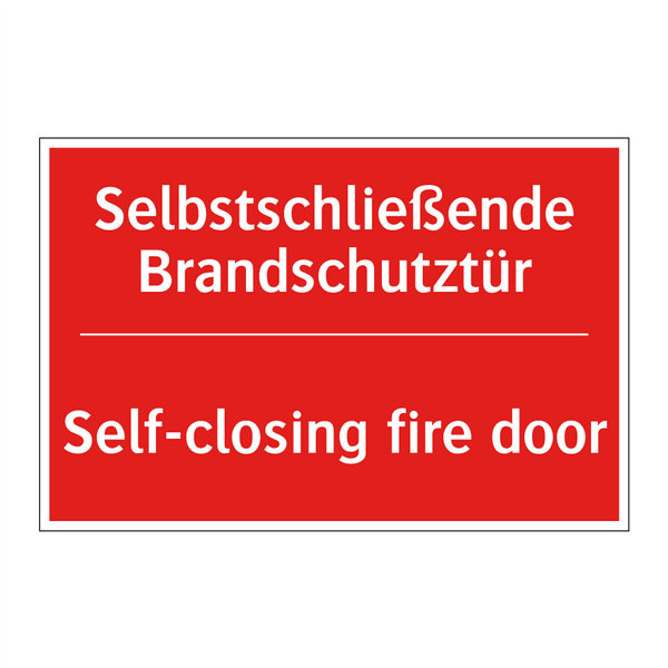 Selbstschließende Brandschutztür/.../ - Self-closing fire door