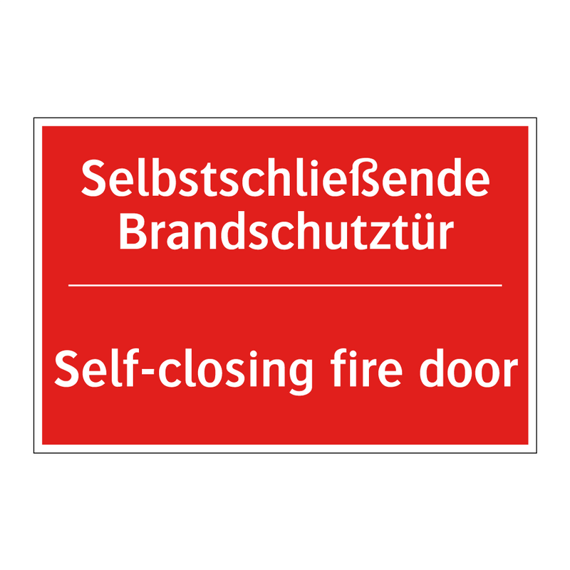 Selbstschließende Brandschutztür/.../ - Self-closing fire door