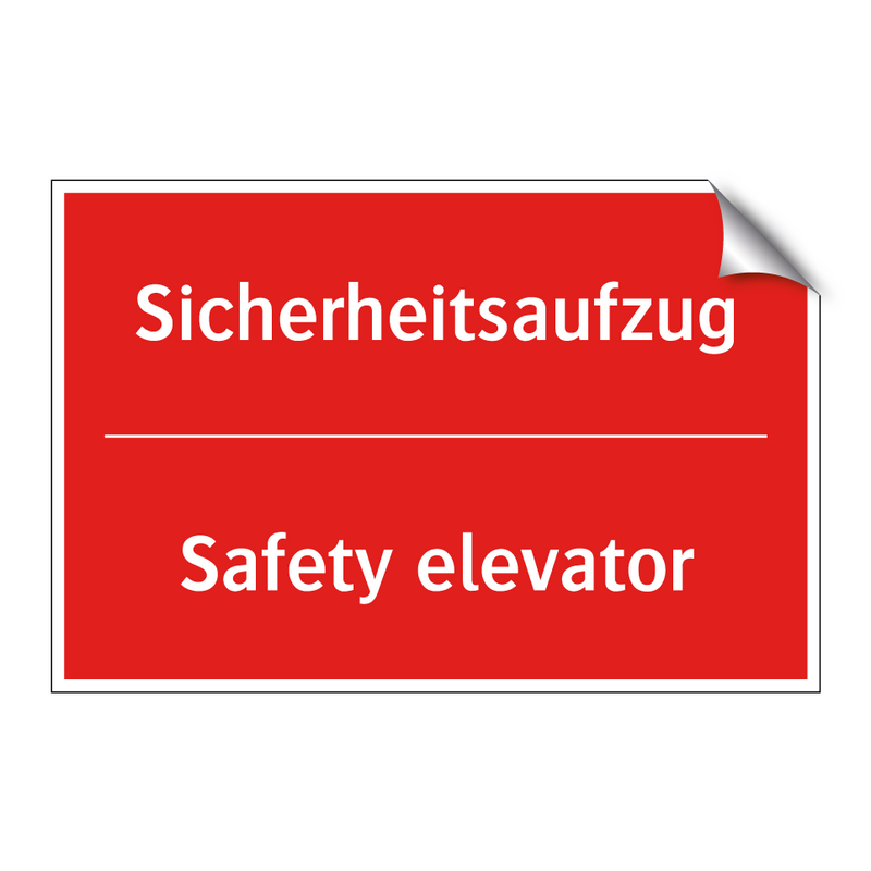 Sicherheitsaufzug - Safety elevator