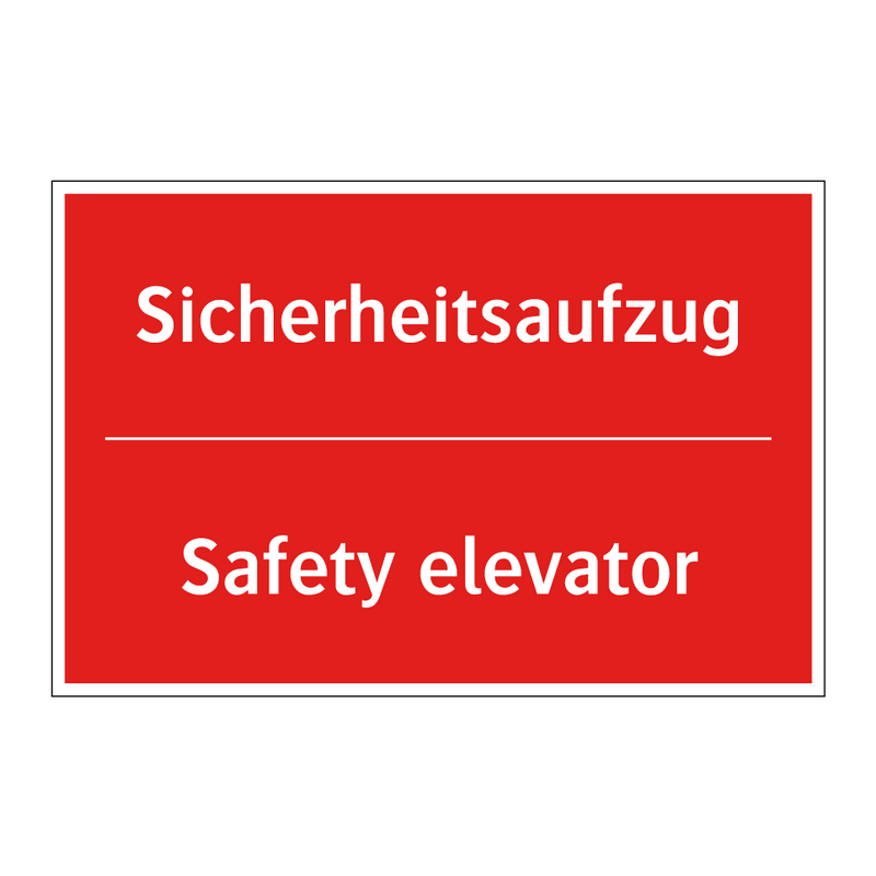 Sicherheitsaufzug - Safety elevator