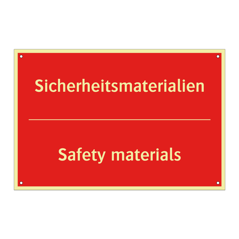 Sicherheitsmaterialien - Safety materials