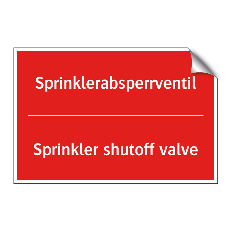 Sprinklerabsperrventil - Sprinkler shutoff valve