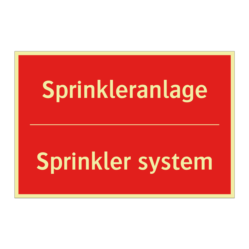 Sprinkleranlage - Sprinkler system