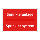 Sprinkleranlage - Sprinkler system