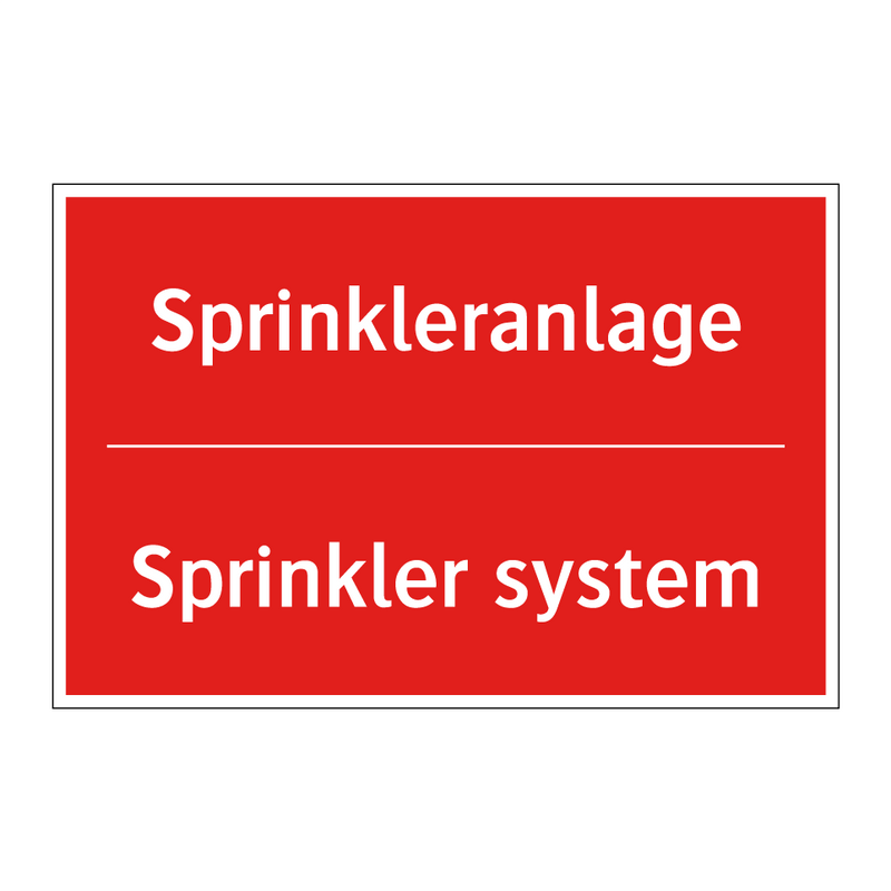 Sprinkleranlage - Sprinkler system