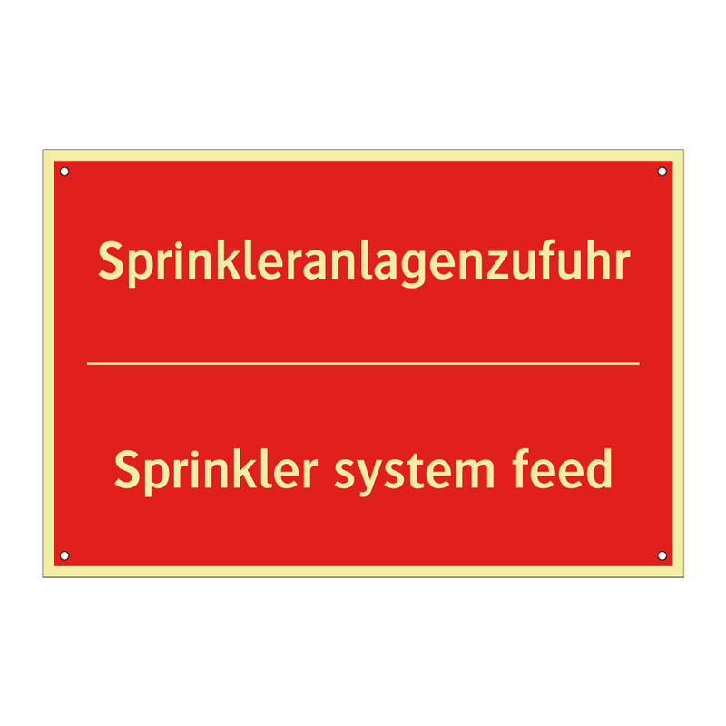 Sprinkleranlagenzufuhr - Sprinkler system feed