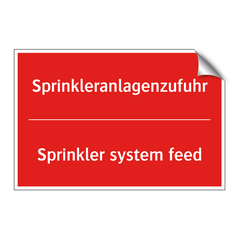 Sprinkleranlagenzufuhr - Sprinkler system feed