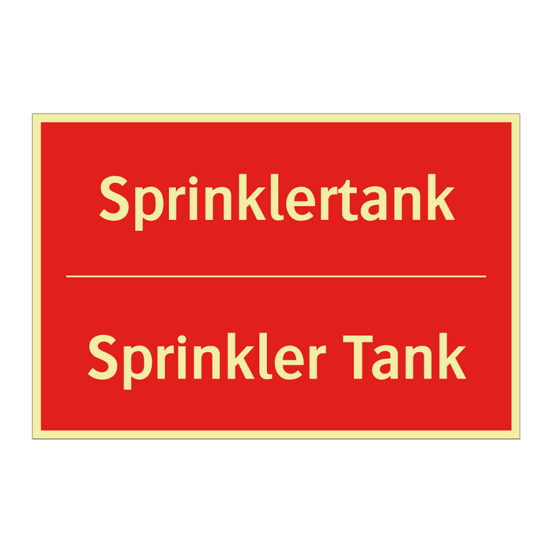Sprinklertank - Sprinkler Tank