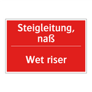 Steigleitung, naß - Wet riser