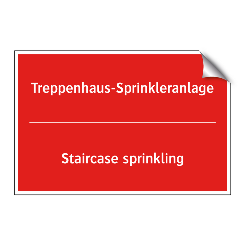 Treppenhaus-Sprinkleranlage - Staircase sprinkling