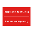 Treppenraum-Sprinklerung - Staircase room sprinkling